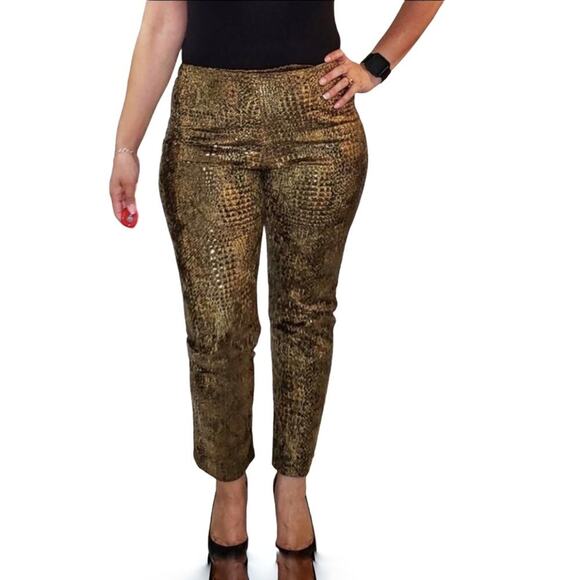 MK Solo Snakeskin Print Fitted Pants Sz M - Picture 1 of 8